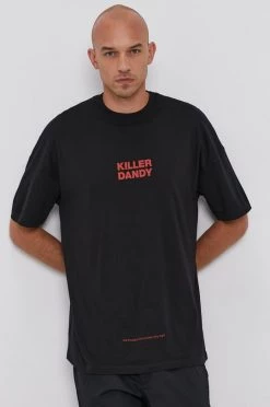 Φτηνός Sisley Κατάστημα 15 Ανδρικά Μπλουζάκια Βαμβακερό μπλουζάκι Sisley μαύρο