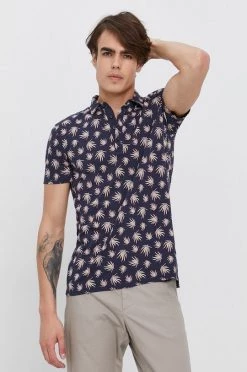 Φτηνός Sisley Κατάστημα 11 Ανδρικά Πόλο μπλουζάκια Πόλο Sisley χρώμα: ναυτικό μπλε